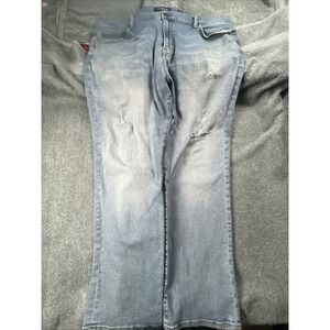 Lucky Brand Distressed Jeans 42x30 363 Vintage Straight Blue Stretch  Denim